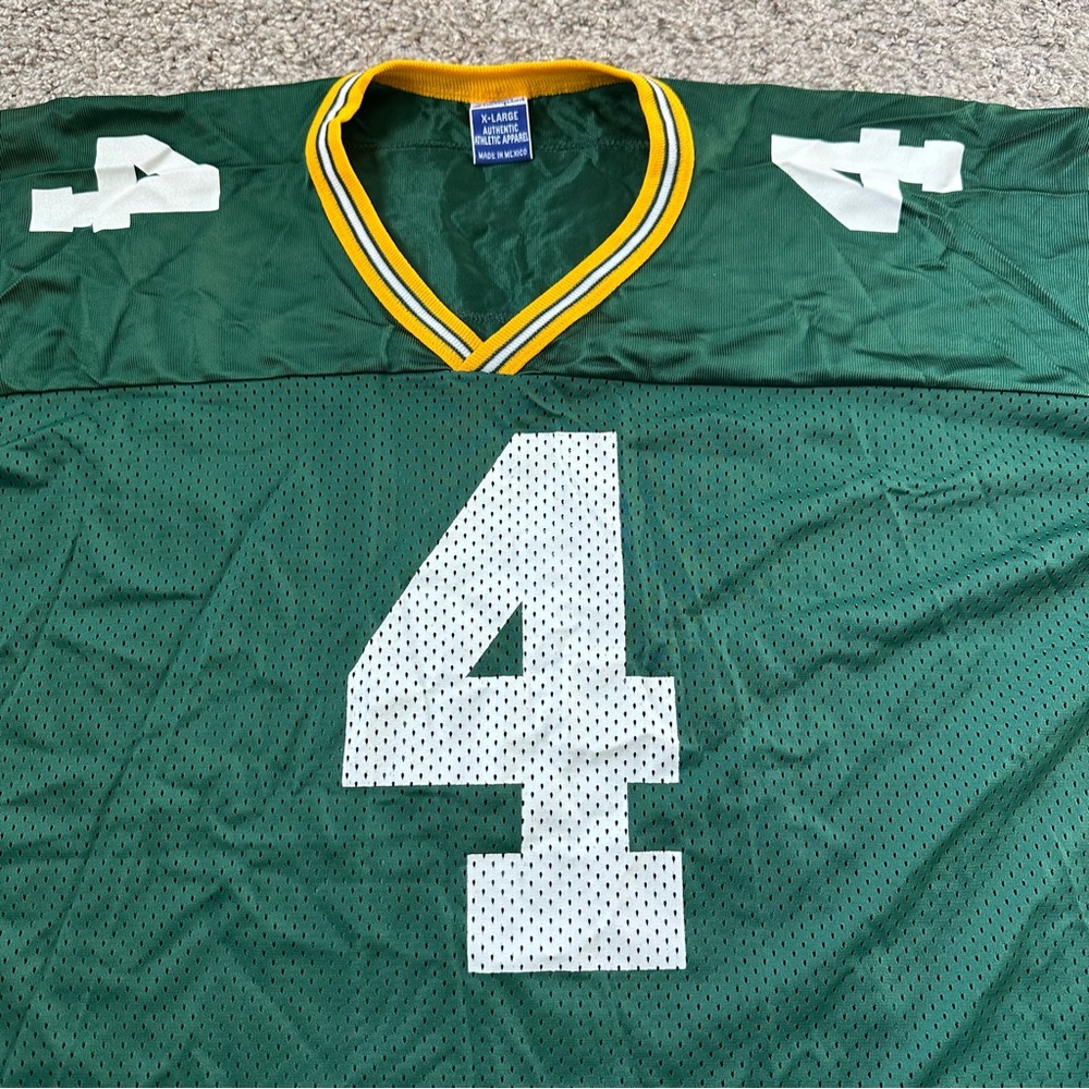 Vintage Brett Favre Green Bay Packers NFL Football Champion Jersey Mens Size 48 - Picture 2 of 10